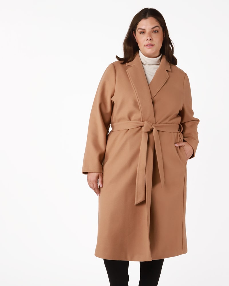 Longline belted coat discount